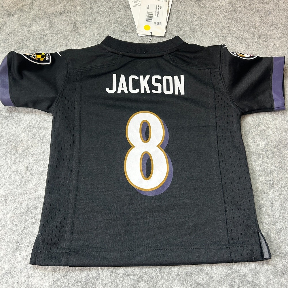Nike Baltimore Ravens Lamar Jackson #8 Size 2T Black Jersey NWT